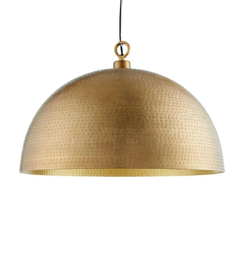 Hammered Gold Brass Dome Light Fixture - Ref. 1710 - Image 3