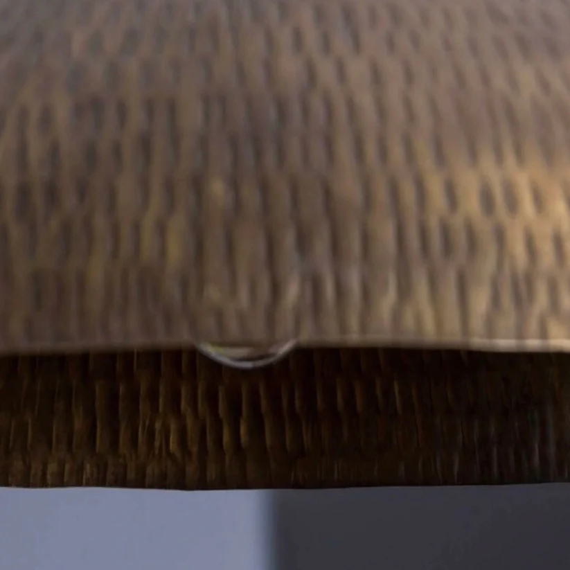 Hammered Gold Brass Dome Light Fixture - Ref. 1711 - Image 4