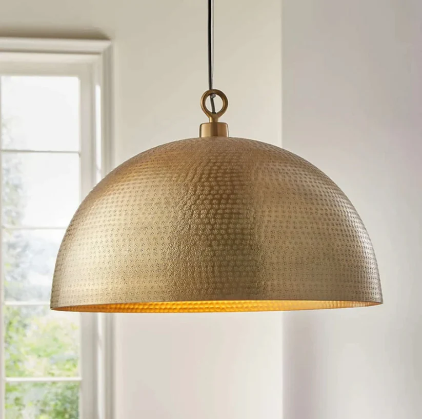 Hammered Gold Brass Dome Light Fixture - Ref. 1710